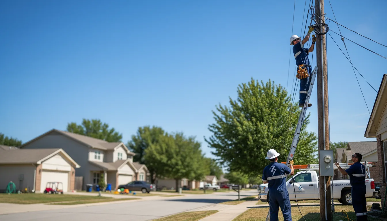 Residential electrician providing installation services in Frisco, TX